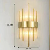 NARA | Innovatieve kristallen wandlamp met gouden touch