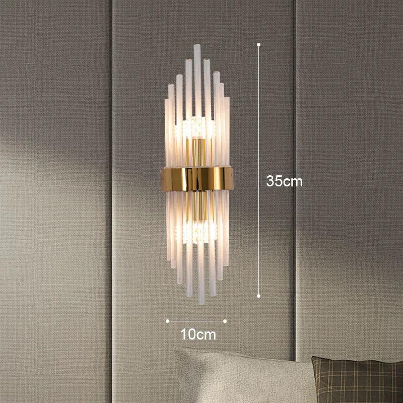 NARA | Innovatieve kristallen wandlamp met gouden touch