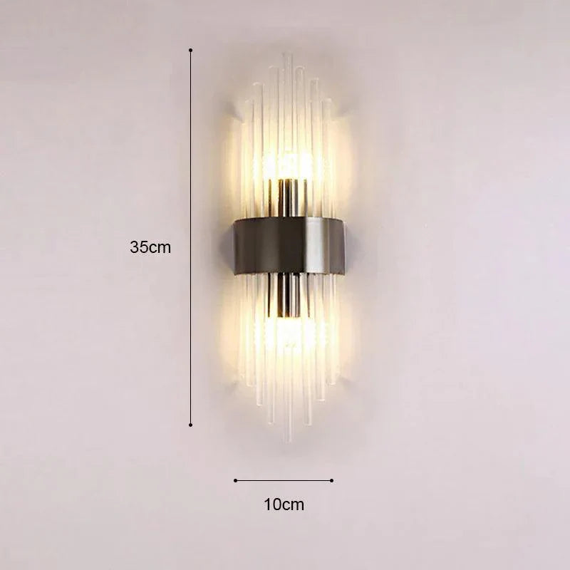 NARA | Innovatieve kristallen wandlamp met gouden touch