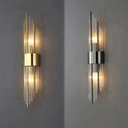 NARA | Innovatieve kristallen wandlamp met gouden touch