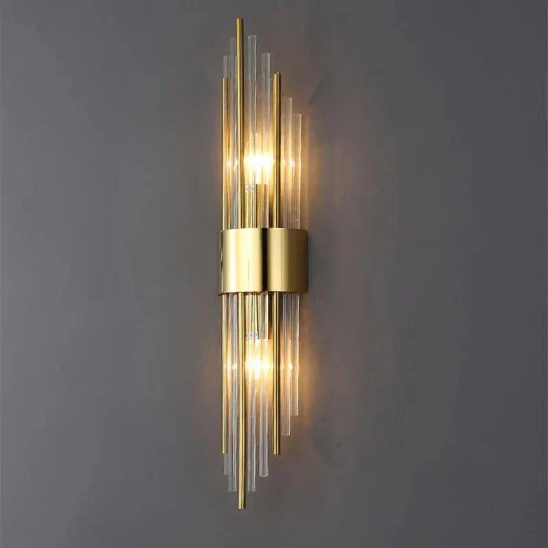 NARA | Innovatieve kristallen wandlamp met gouden touch