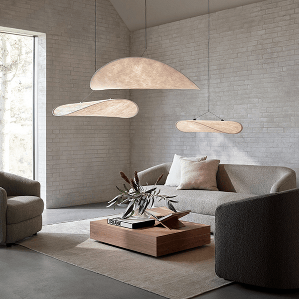 Japandi – Stoffen hanglamp in natuurlijke stijl