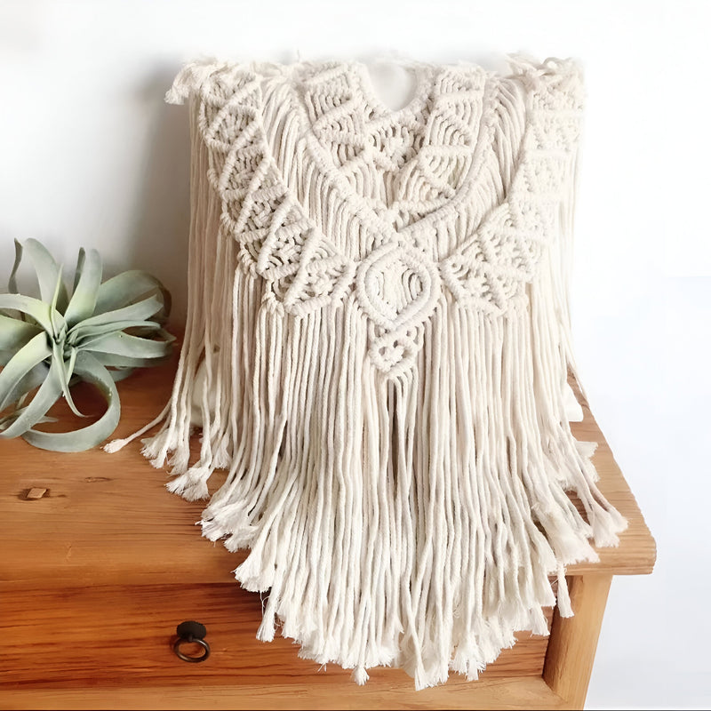 LushWeave – Handgeweven Kussenhoes met Boho Charme