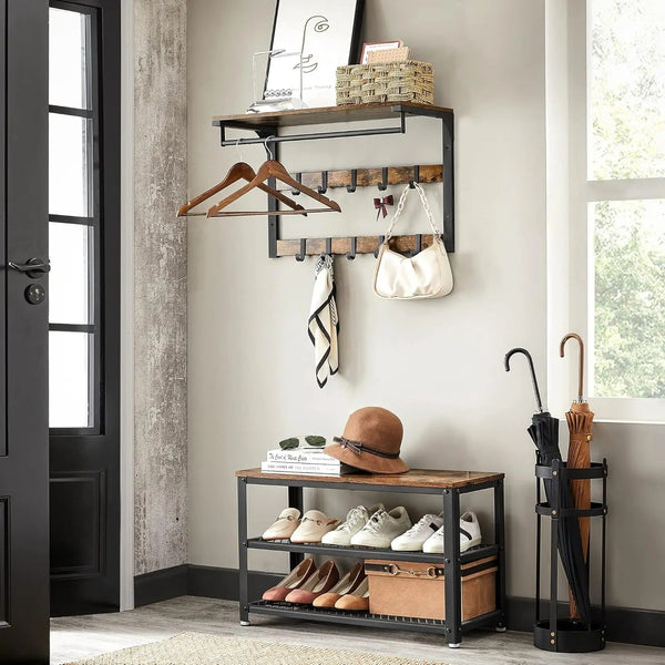 RackFusion Hook – Industrieel wandrek met haken &amp; stang