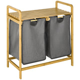 NARA – Bamboe Wasmand met Dubbel Compartiment