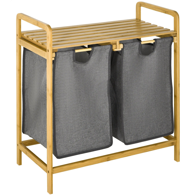 NARA – Bamboe Wasmand met Dubbel Compartiment
