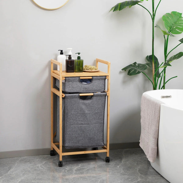 BambooEase – Bamboe Wasmand met Uitneembare Binnenzak