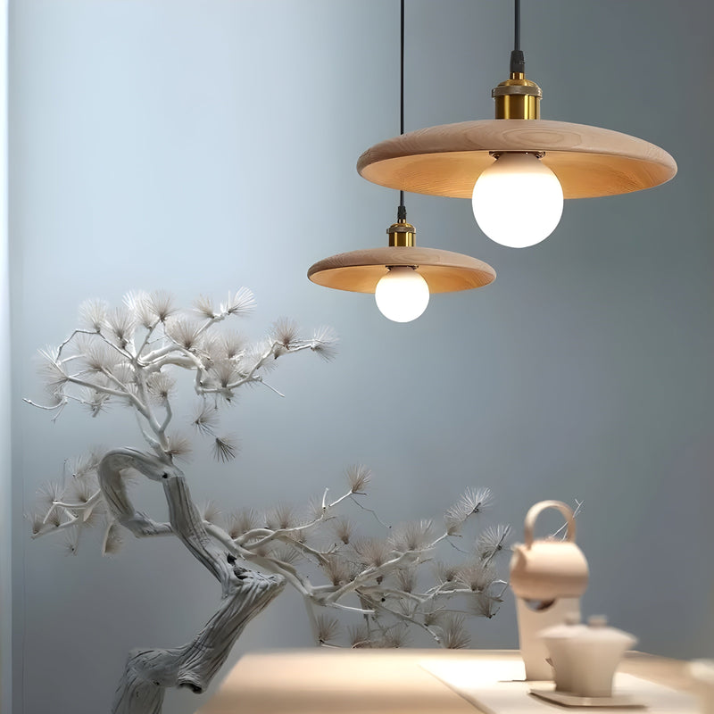 NatureLuxe – Houten plafondlamp met warme LED-verlichting