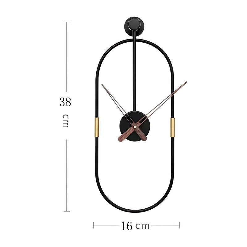 IronArt Wandklok in Minimalistische Metaalstijl