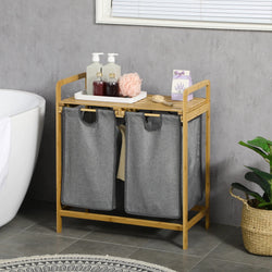 NARA – Bamboe Wasmand met Dubbel Compartiment