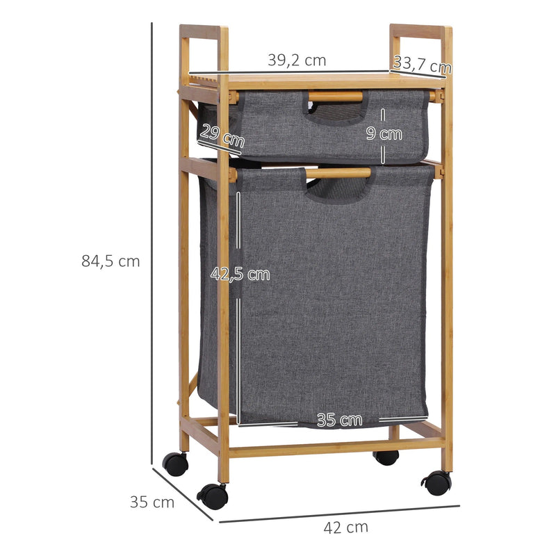 BambooEase – Bamboe Wasmand met Uitneembare Binnenzak