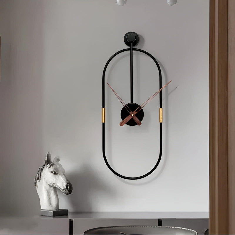 IronArt Wandklok in Minimalistische Metaalstijl