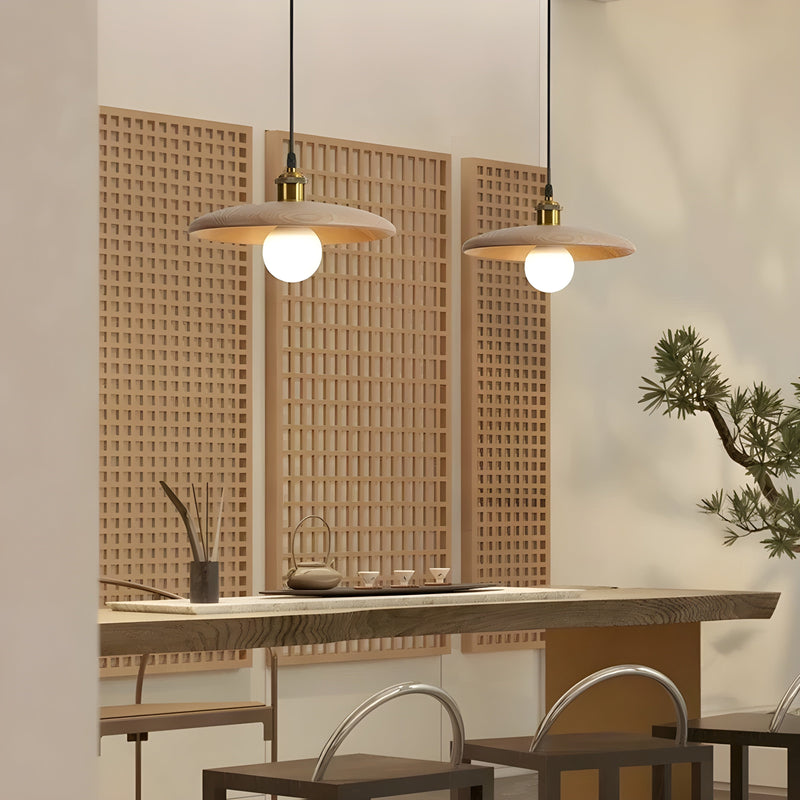 NatureLuxe – Houten plafondlamp met warme LED-verlichting