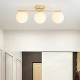 LumeSphere – LED Plafondlamp in glas met gouden accenten