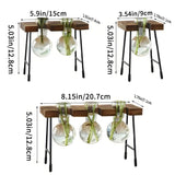 Nara – GlassRoot Vaasje met Houten Frame en Glazen Bol