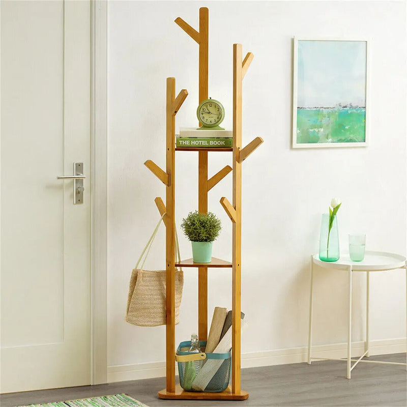 TranquilHome – Bamboe kapstok met planken