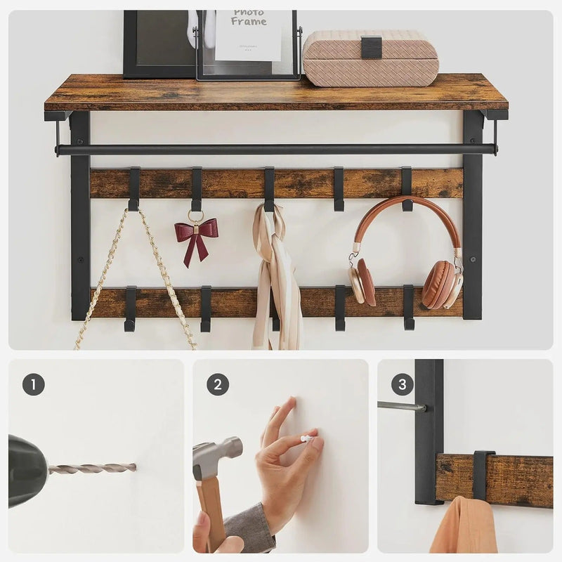 RackFusion Hook – Industrieel wandrek met haken &amp; stang