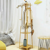 RusticWard Rack – Bamboe Kledingrek met Haken en Schoenplanken