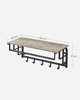 HangMaster Hook - Wandgarderobe mit 5 abnehmbaren Haken