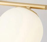 LumeSphere – LED Plafondlamp in glas met gouden accenten