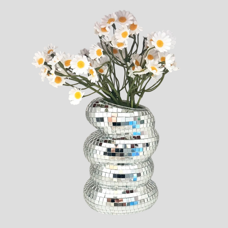 Maison – Spiegelmozaïek Decoratieve Vaas in Disco-Stijl