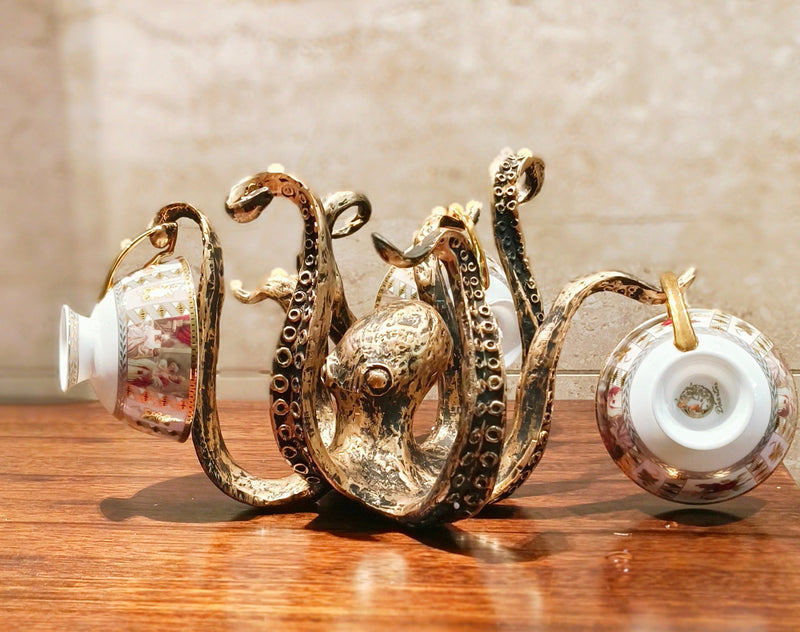 Maison Nara – Octopus Houder in Bronzen Nautische Stijl