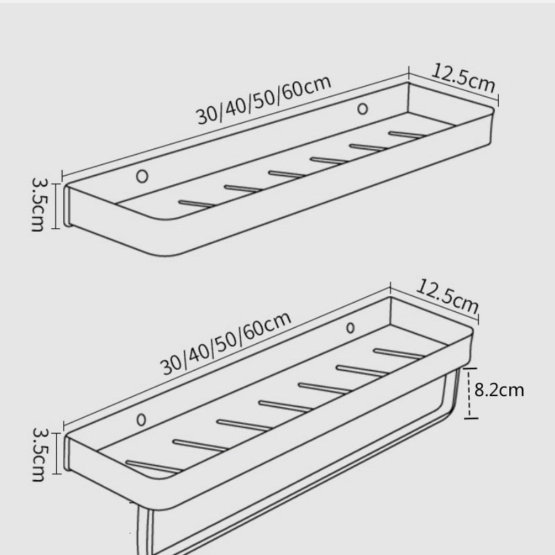 NARA | Elegante wandhouder voor douche zonder boren