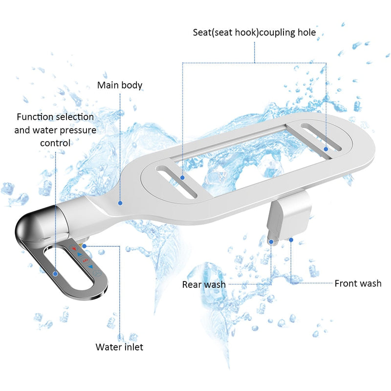 NARA | Ultradun Regelbaar Water Bidet - Compact, Milieuvriendelijk, Gemakkelijk Te Installeren
