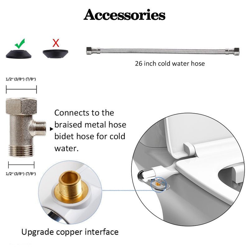 NARA | Ultradun Regelbaar Water Bidet - Compact, Milieuvriendelijk, Gemakkelijk Te Installeren