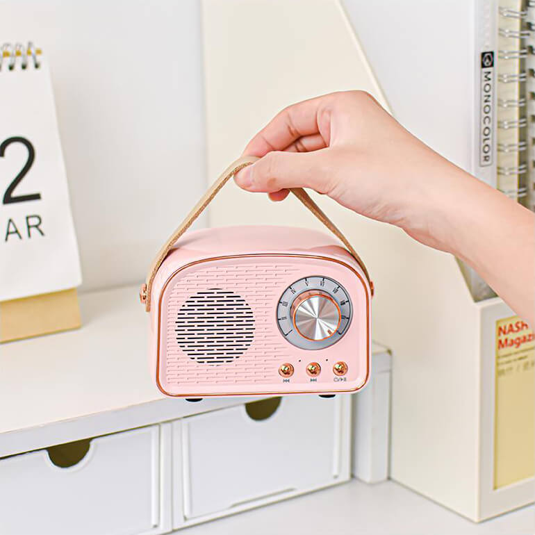 Nara – Retro Bluetooth Speaker met Vintage Houtlook