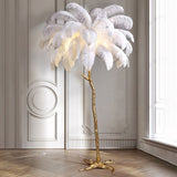 Nordic Ostrich Feather Vloerlamp – Statement piece met zachte glamour