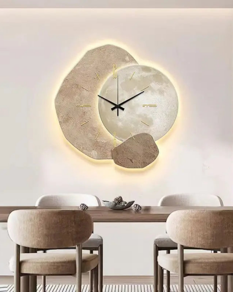 Lune Aura Wandklok – Tijd in Balans, Geïnspireerd door de Maan