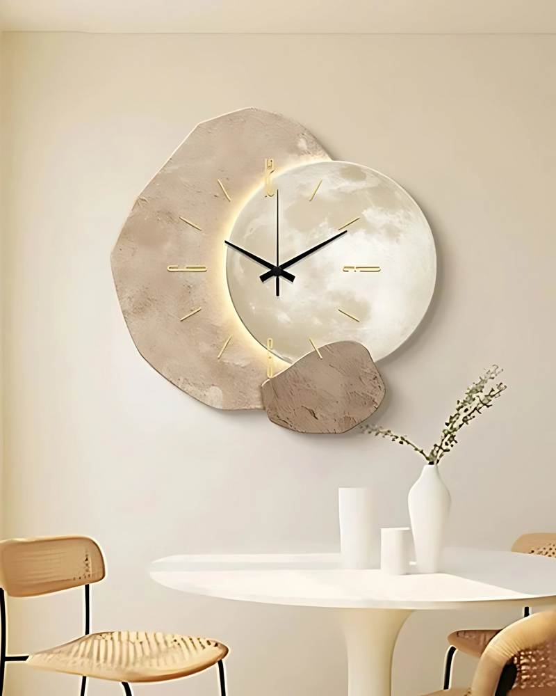 Lune Aura Wandklok – Tijd in Balans, Geïnspireerd door de Maan