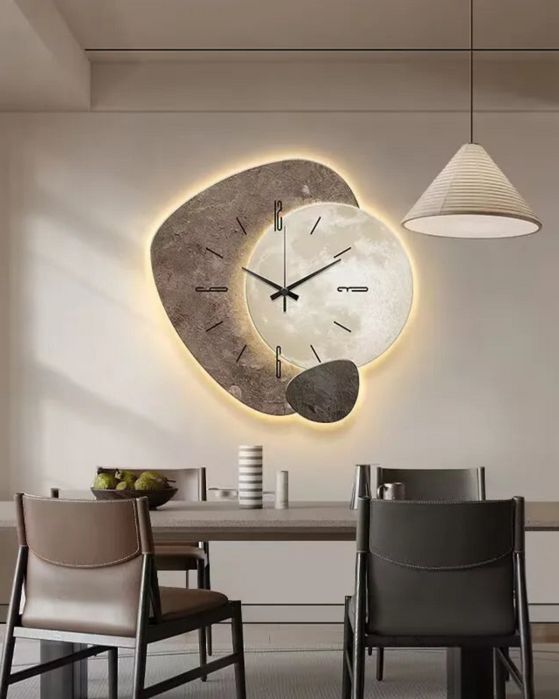 Lune Aura Wandklok – Tijd in Balans, Geïnspireerd door de Maan