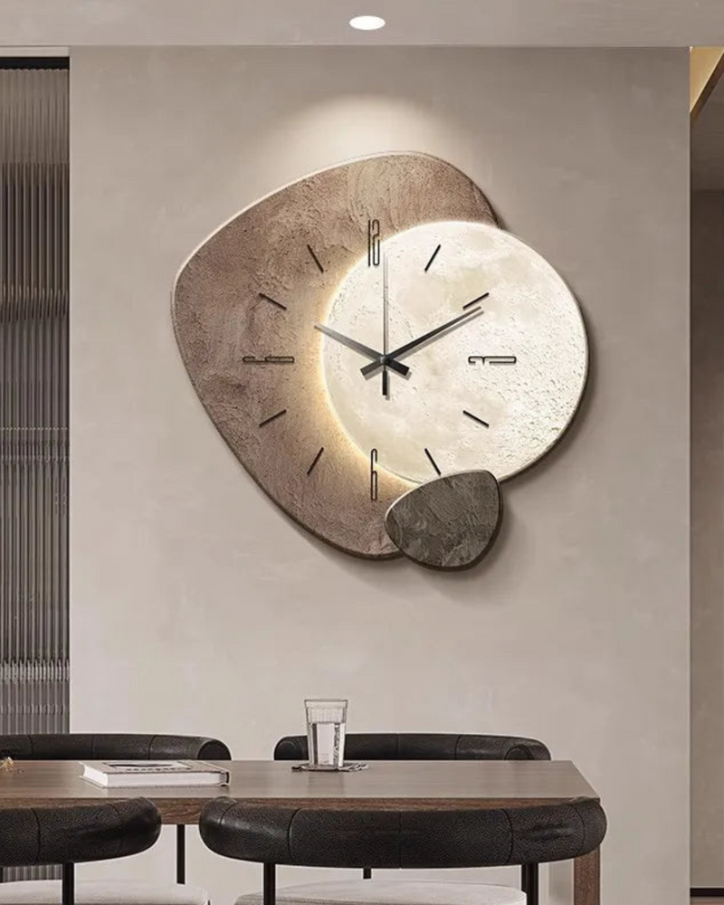 Lune Aura Wandklok – Tijd in Balans, Geïnspireerd door de Maan