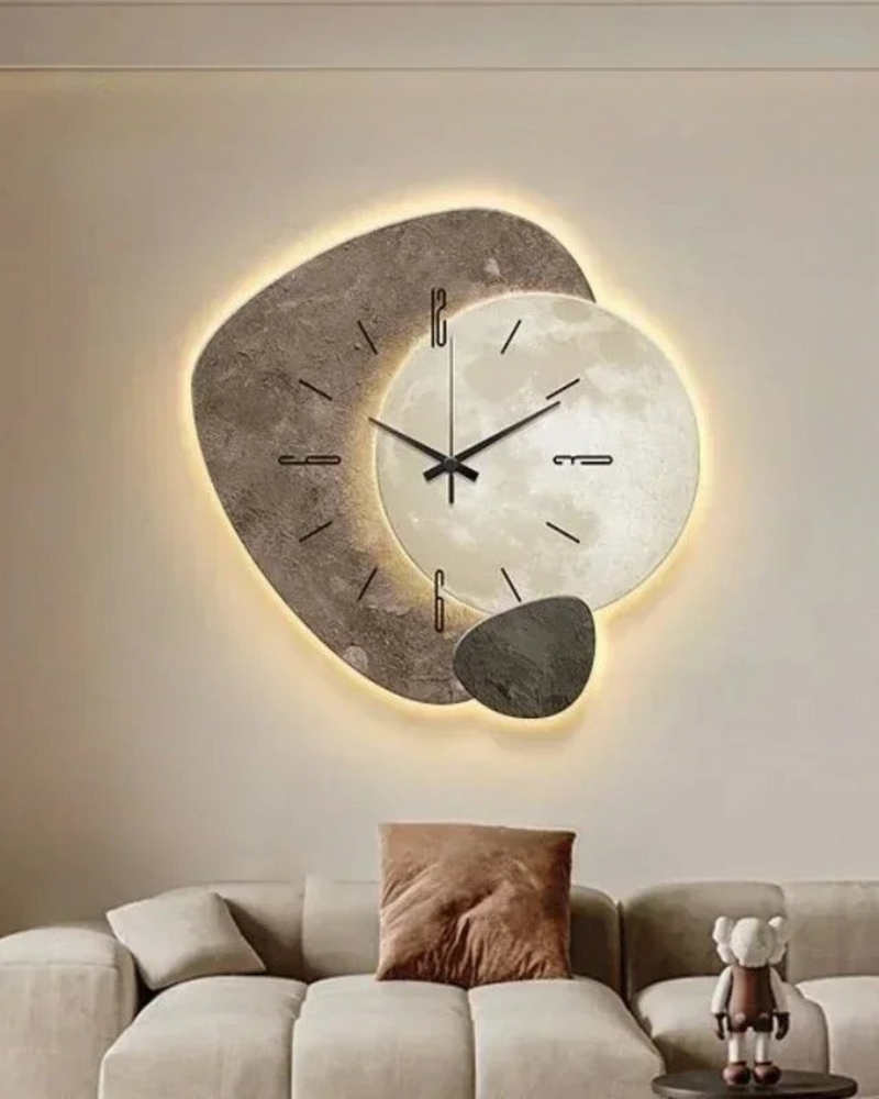 Lune Aura Wandklok – Tijd in Balans, Geïnspireerd door de Maan