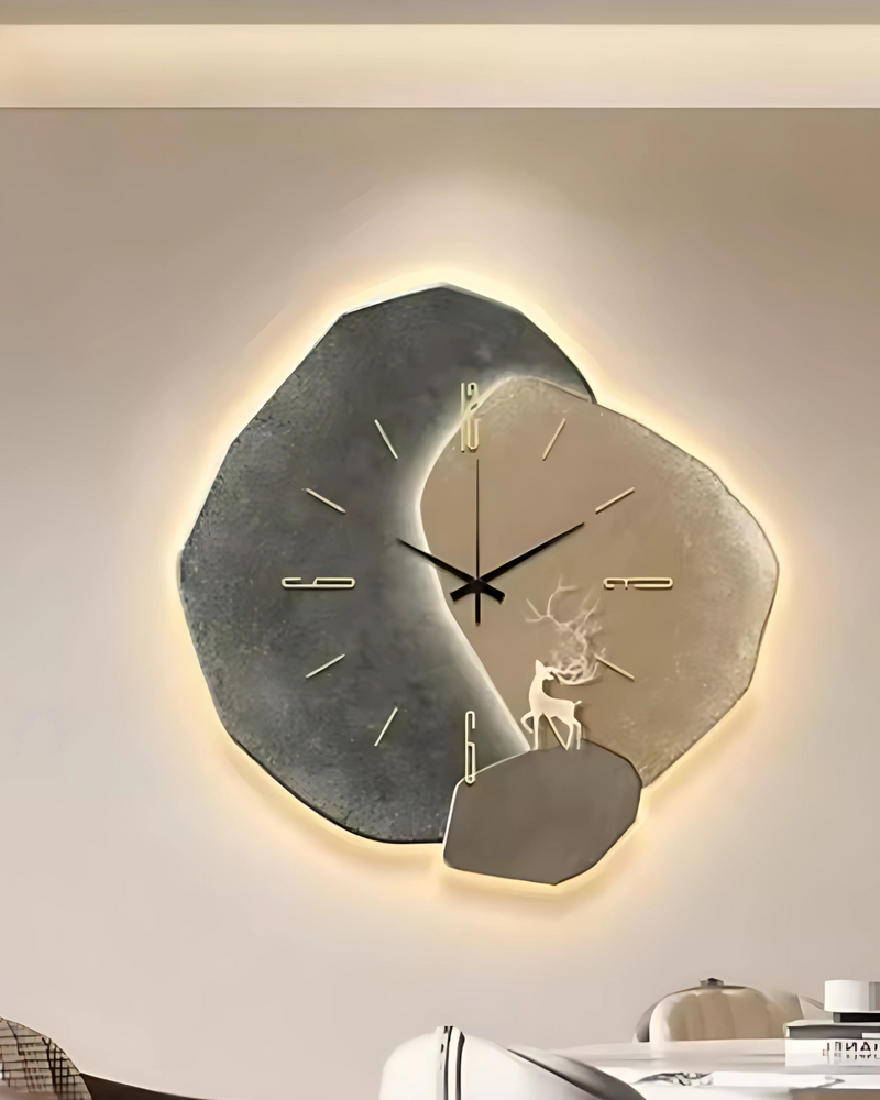 Lune Aura Wandklok – Tijd in Balans, Geïnspireerd door de Maan