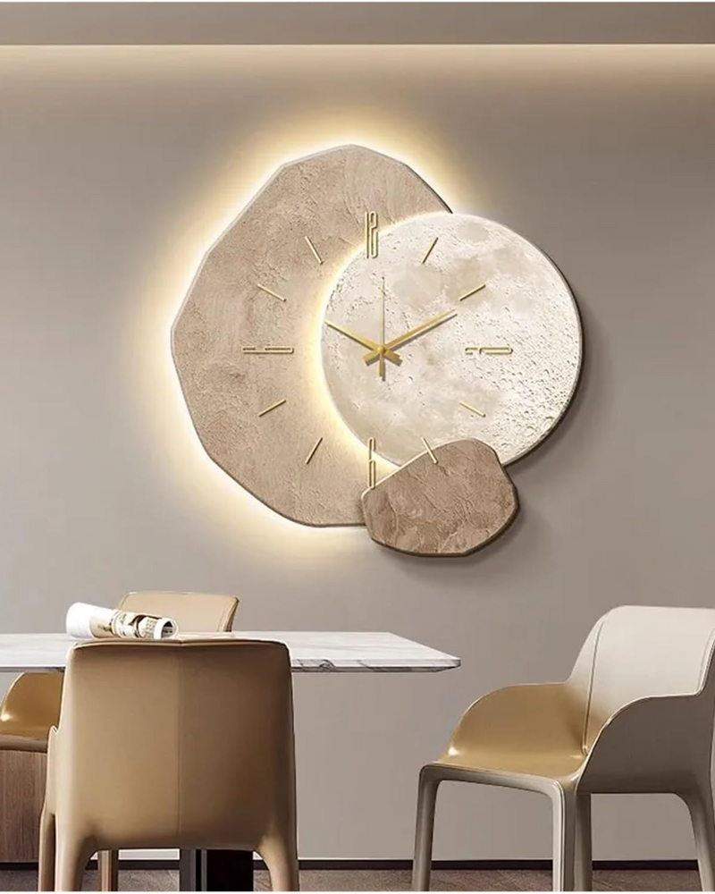 Lune Aura Wandklok – Tijd in Balans, Geïnspireerd door de Maan