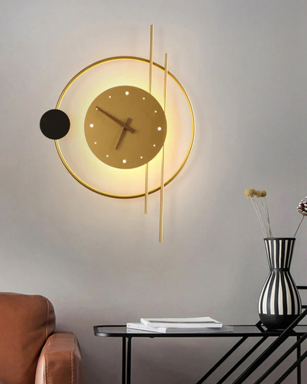 Éclipse – Wandklok & sfeerlamp in Eén
