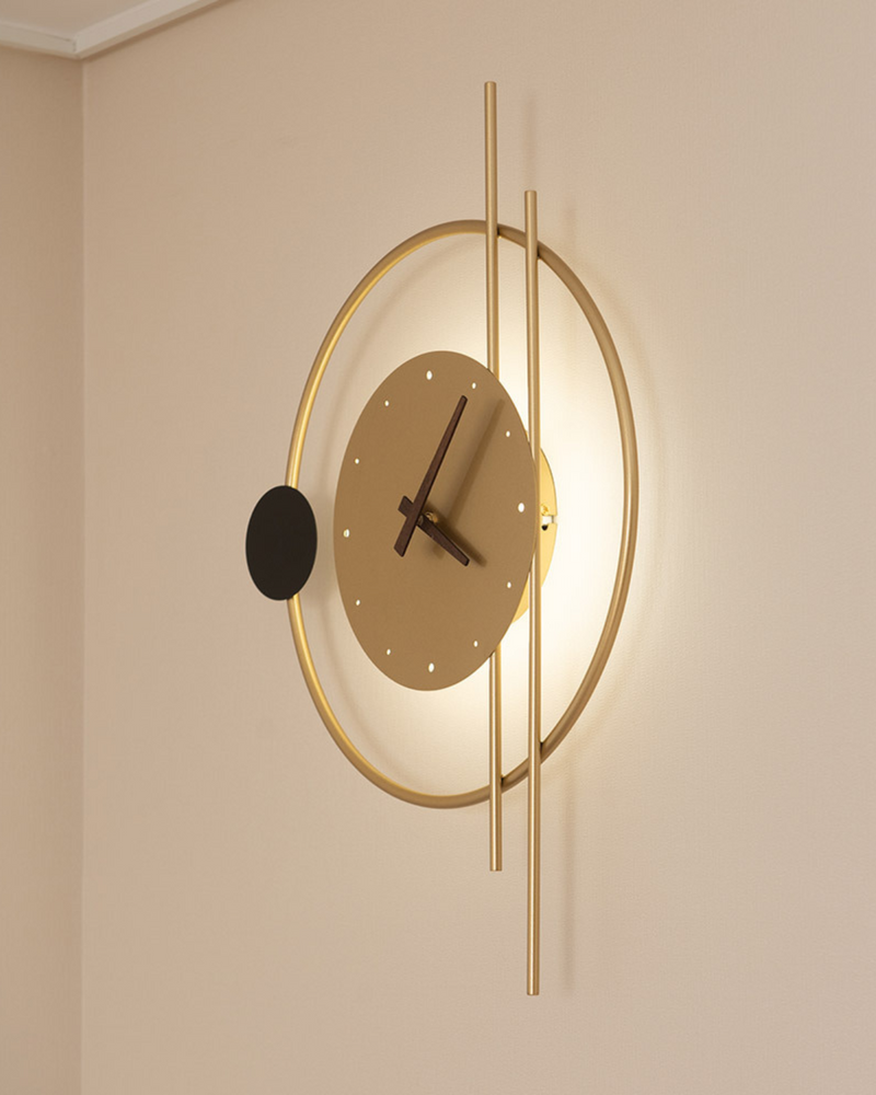 Éclipse – Wandklok & sfeerlamp in Eén