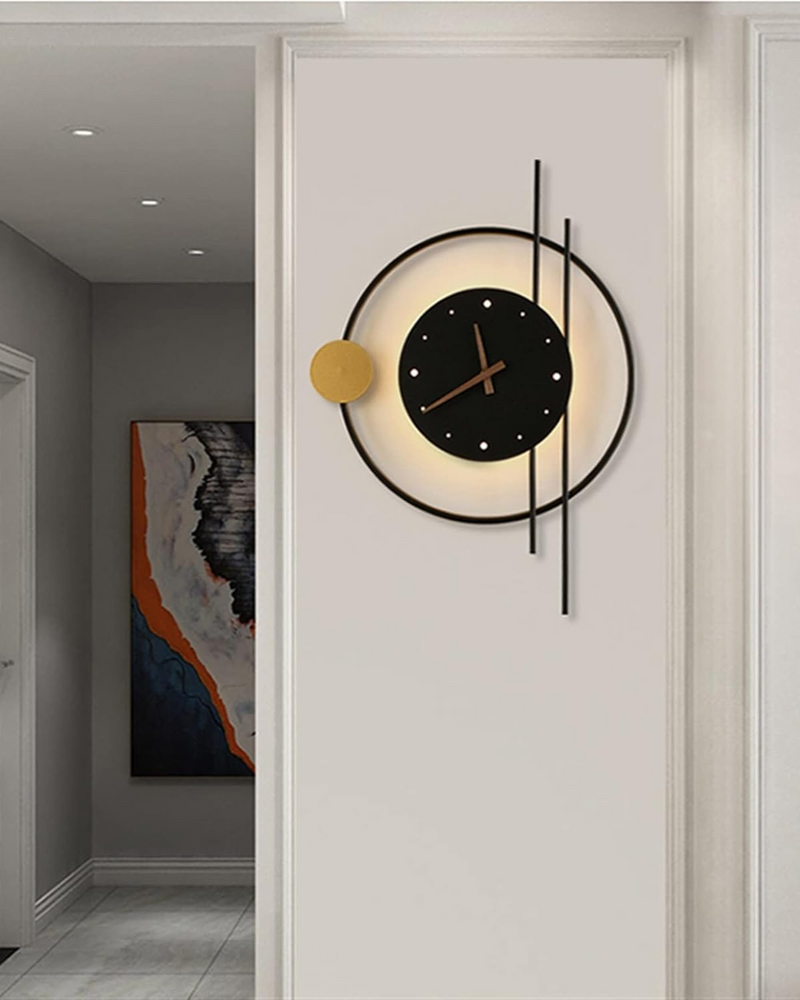 Éclipse – Wandklok & sfeerlamp in Eén