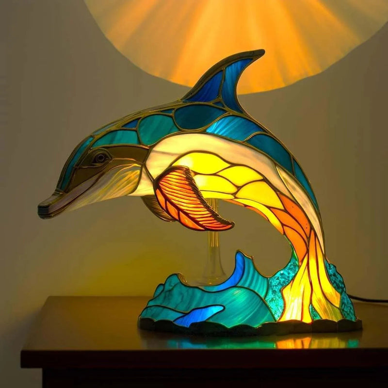 Nara – Kunst Nachtlamp met Gekleurde Dierenprint