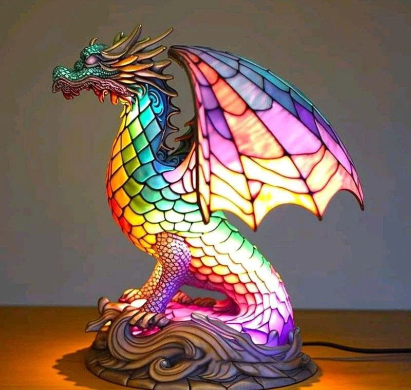 Nara – Kunst Nachtlamp met Gekleurde Dierenprint