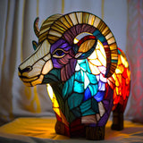 Nara – Kunst Nachtlamp met Gekleurde Dierenprint