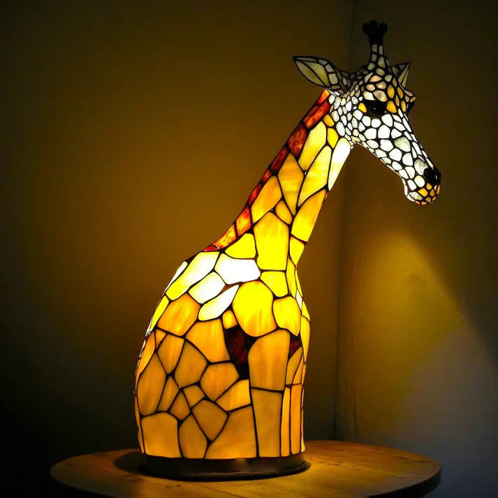 Nara – Kunst Nachtlamp met Gekleurde Dierenprint