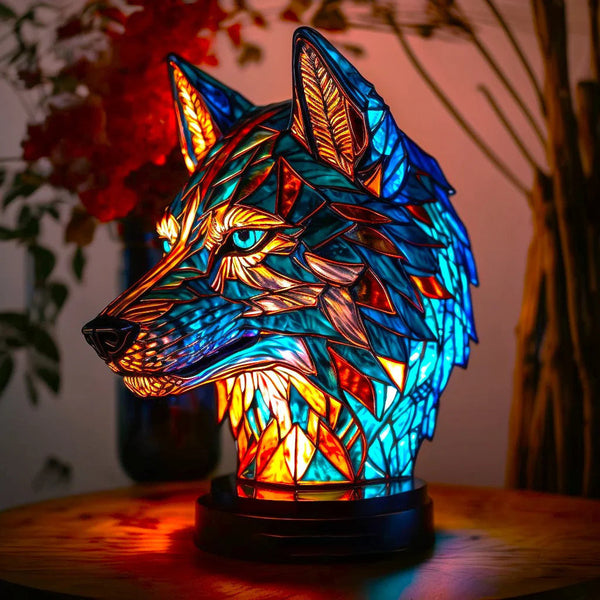 Nara – Kunst Nachtlamp met Gekleurde Dierenprint