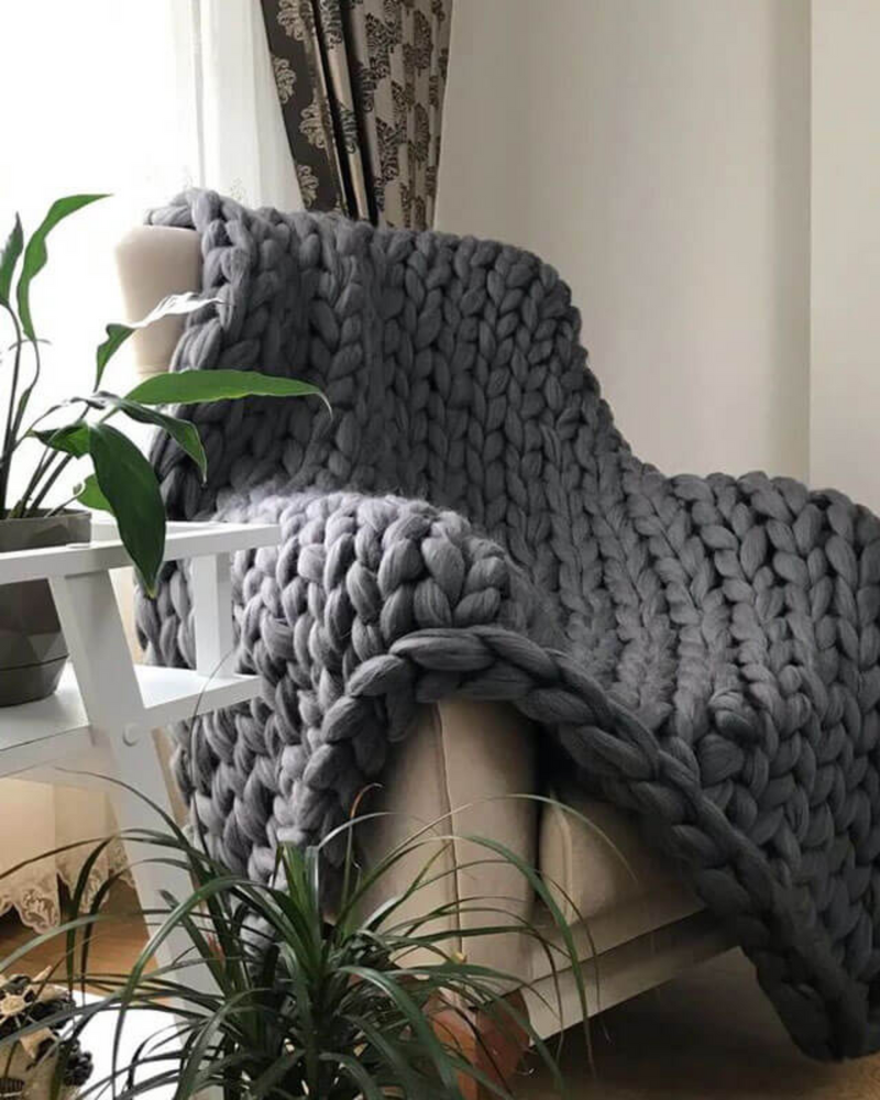 Maison – Handgeweven Chunky Brei Deken van Natuurlijk Katoen