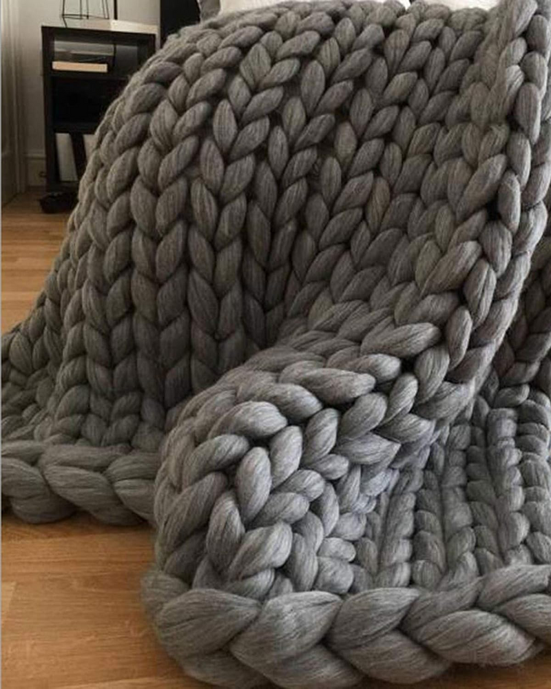 Maison – Handgeweven Chunky Brei Deken van Natuurlijk Katoen