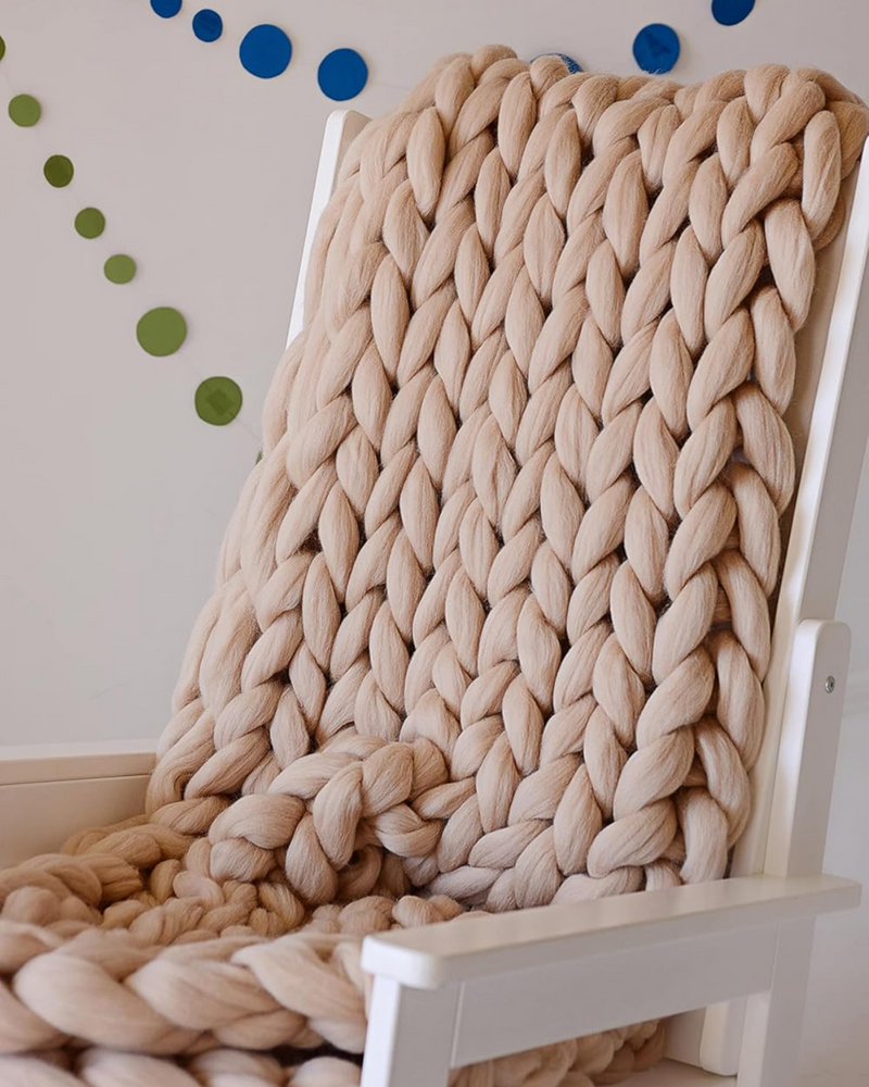 Maison – Handgeweven Chunky Brei Deken van Natuurlijk Katoen