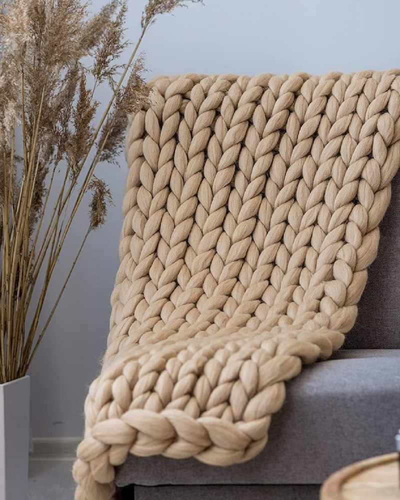 Maison – Handgeweven Chunky Brei Deken van Natuurlijk Katoen